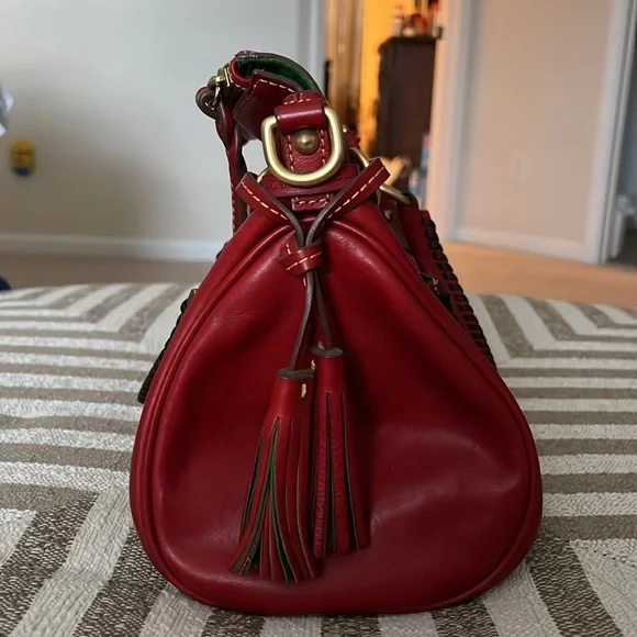 Dooney Bourke Red Leather Small Satchel